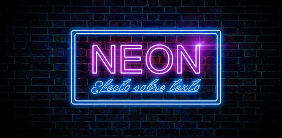 Efecto neon Photoshop sobre textos